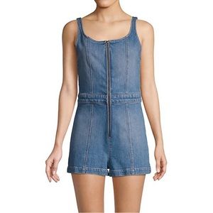 Alice + Olivia denim zipped romper